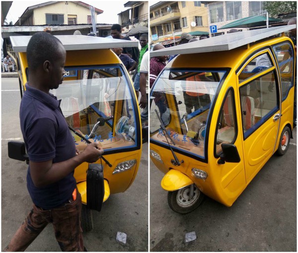 Nigerian Shows Off Solar Powered Keke Napep