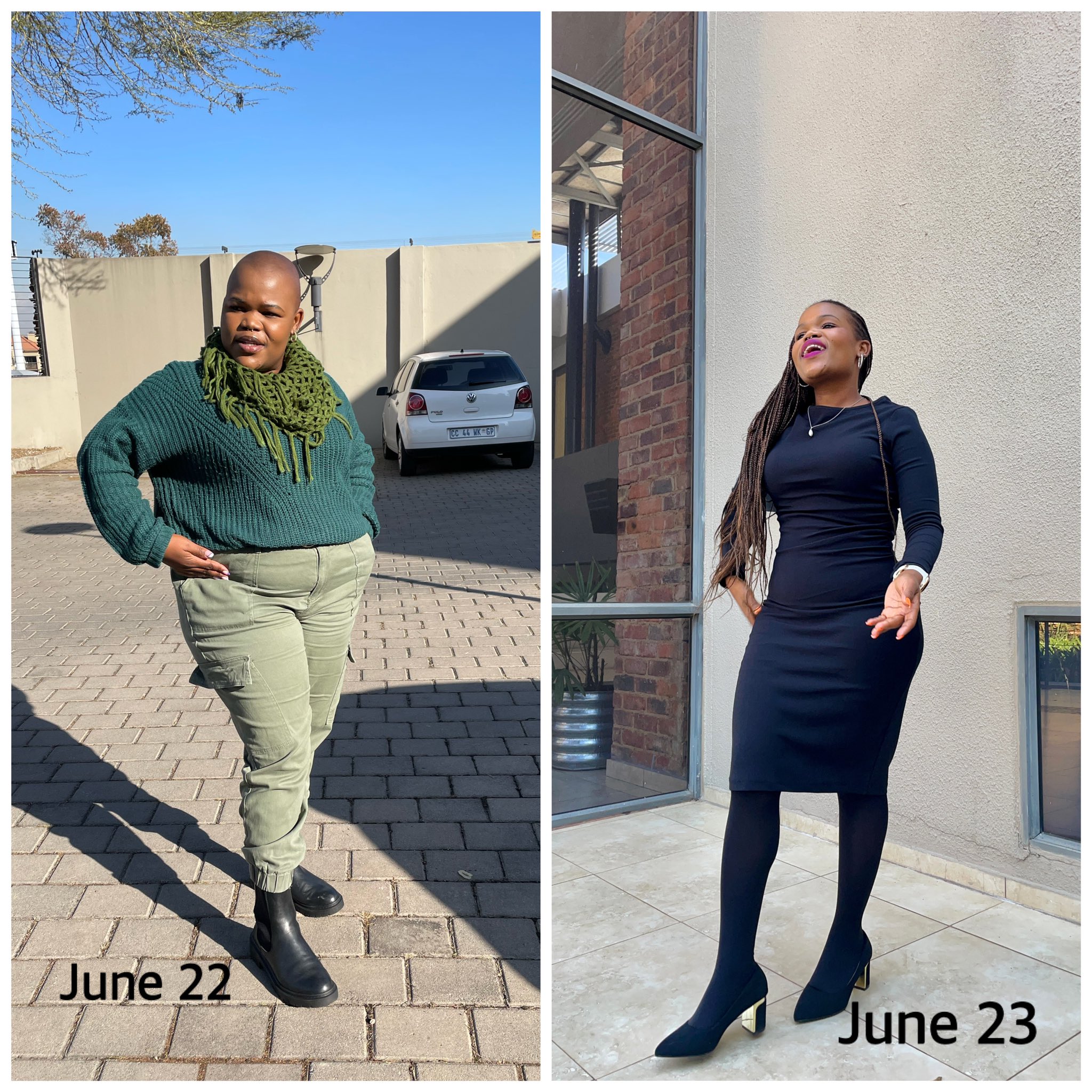 South African Lady Dikeledi Mokone Shows Off Her Amazing Weight Loss