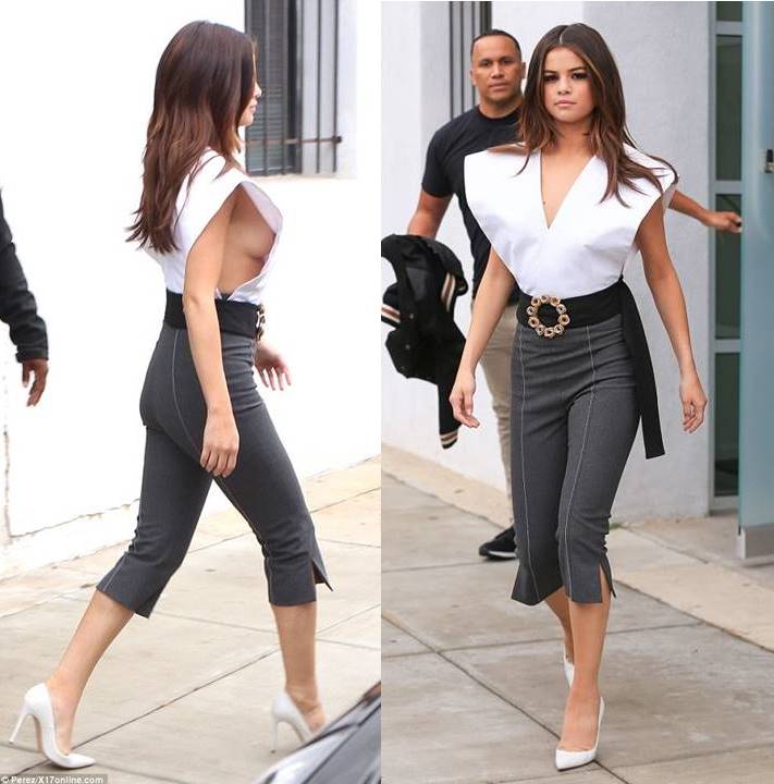 Selena Gomez Flashes Side Boob As She Steps Out In LA