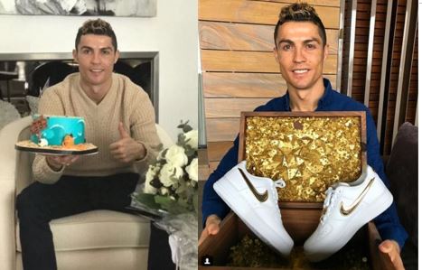 Cristiano-Ronaldo-33rd-Birthday-Cake+Nike-Gift-TrendysturvsBlog