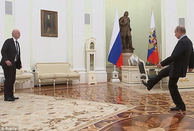 FIFA President, Gianni Infantino & Russian President, Vladimir Putin, Play Football-tsb.com.ng