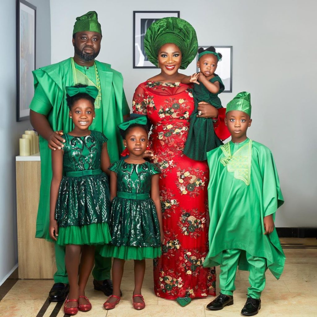 Mercy Johnson And Her Family Looking Adorable In Christmas Pictures
