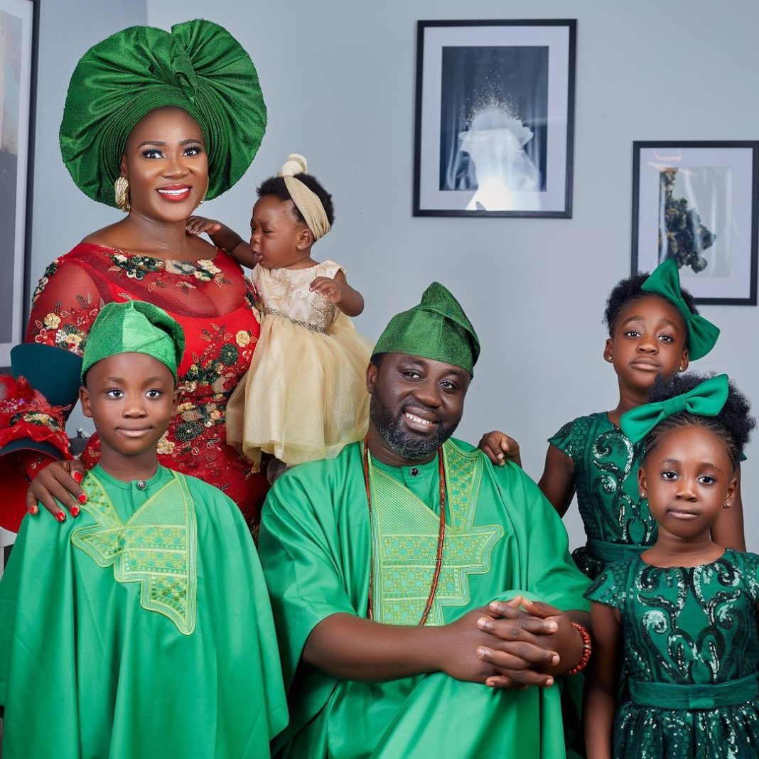 Mercy Johnson And Her Family Looking Adorable In Christmas Pictures