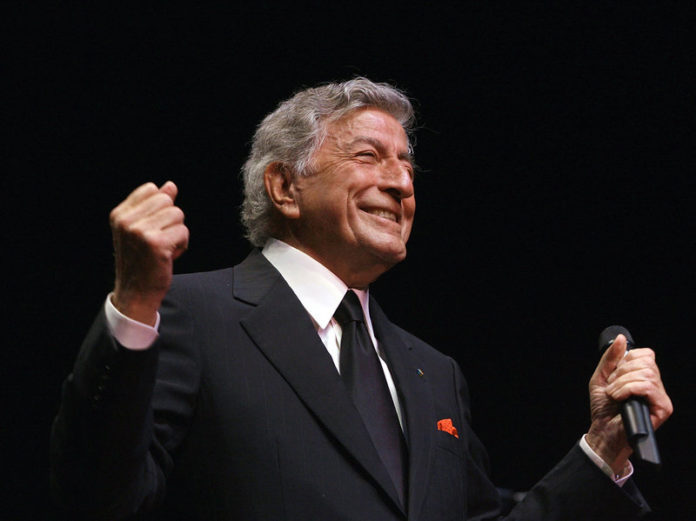 Tony Bennett performs at the Royal Alert Hall in London.