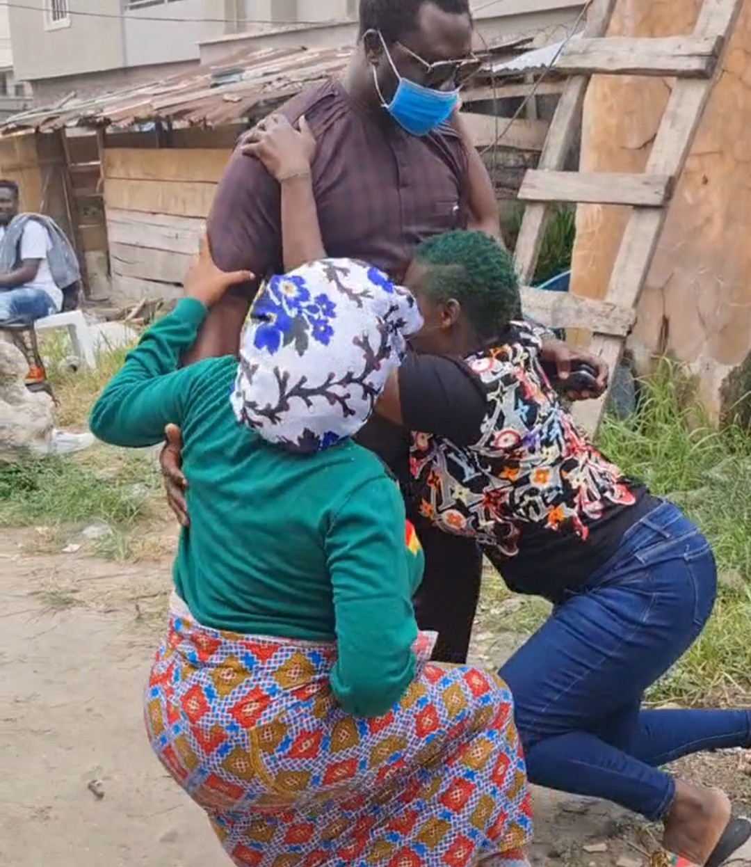 Actress Mercy Johnson Kneels With Toyin Abraham To Greet Her Husband Video