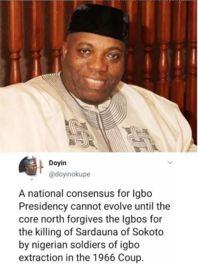 Igbo Presidency Can't Evolve Until The North Forgives The Igbos For ...