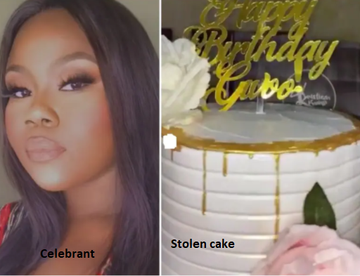 Lady calls out friend who allegedly stole her birthday cake and wine then denied it until CCTV footage exposed her tsbnews.com1