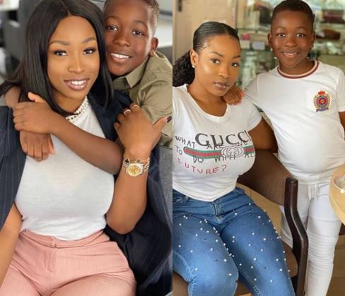 BBNaija Jackie B and son