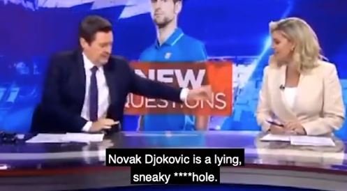 Rebecca Maddern and Mike Amor slammed Novak Djokovic
