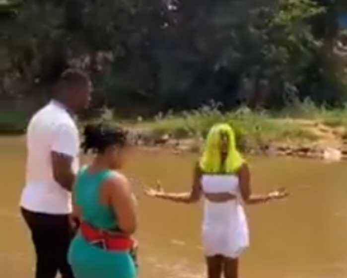 Actress on set goes into trance after summoning river goddess (Video)