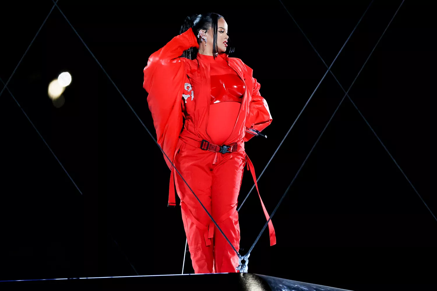 Rihanna and ASAP Rocky are expecting second child, reveals bump during Super Bowl 2023 Halftime Show