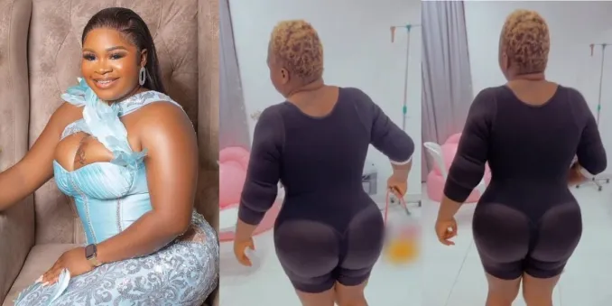 Actress Olaide Oyedeji flaunts massive derrière after 2nd plastic surgery