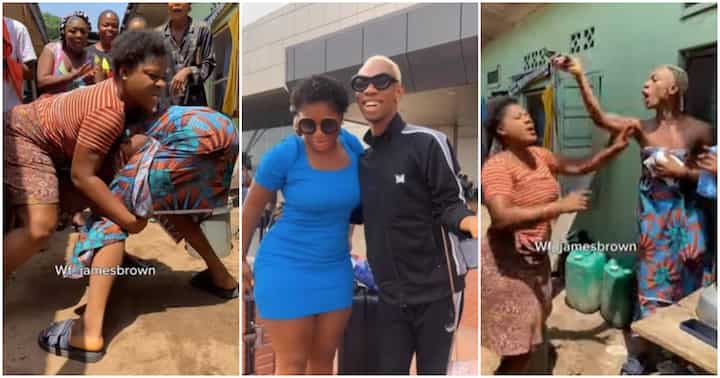 Watch video of Destiny Etiko and James Brown fighting over sanitary pad