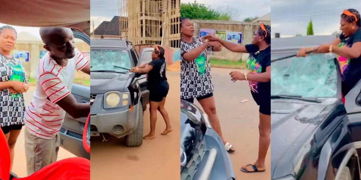 “I am in total shock” Actress Ruby Ojiakor cries out as colleague destroys her car over little misunderstanding (Video)