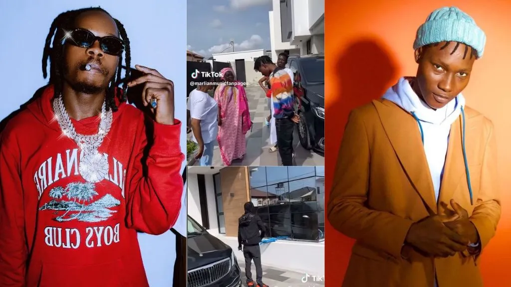 Video of Naira Marley's mum praying for Zinoleesky outside stirs reactions