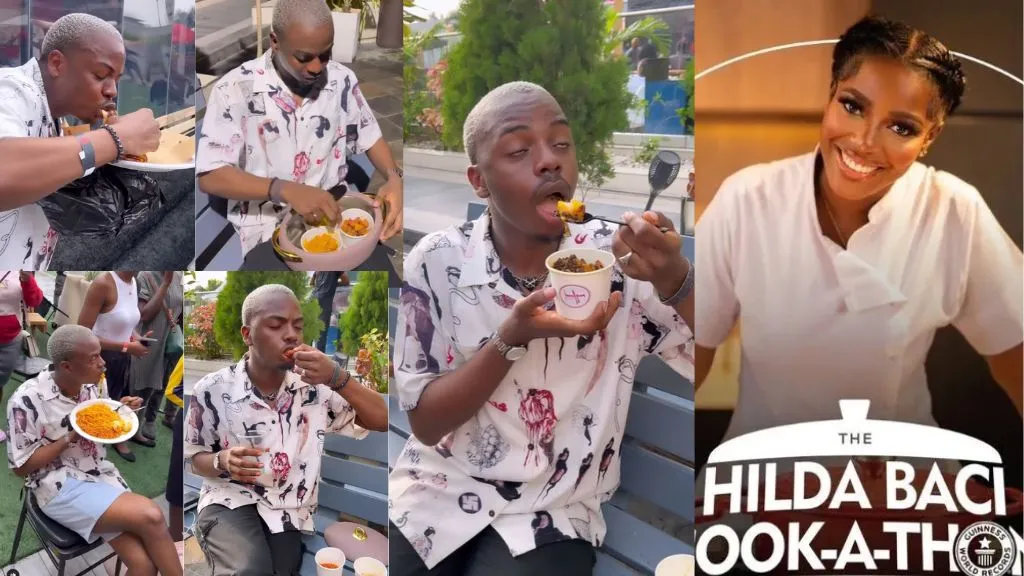 “I ate 35 times” – Influencer Enioluwa raises eyebrows as he flaunts the glutton part of him at the Hilda Buci Cookathon (Video)