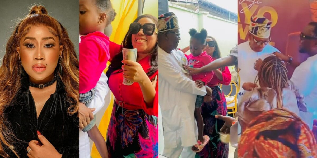 Moyo Lawal goes against her father’s wish, surprises him on his 70th birthday (Video)