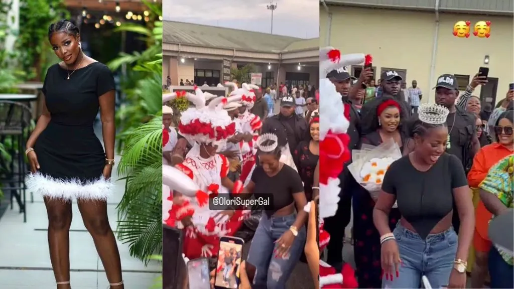 Watch the moment Akwa-Ibom people troop out to welcome Hilda Baci and her mum
