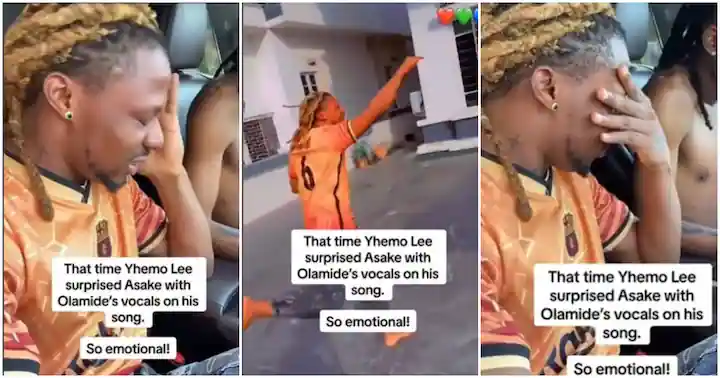Watch old clip of Asake crying and running around the street after Olamide Ft on his song