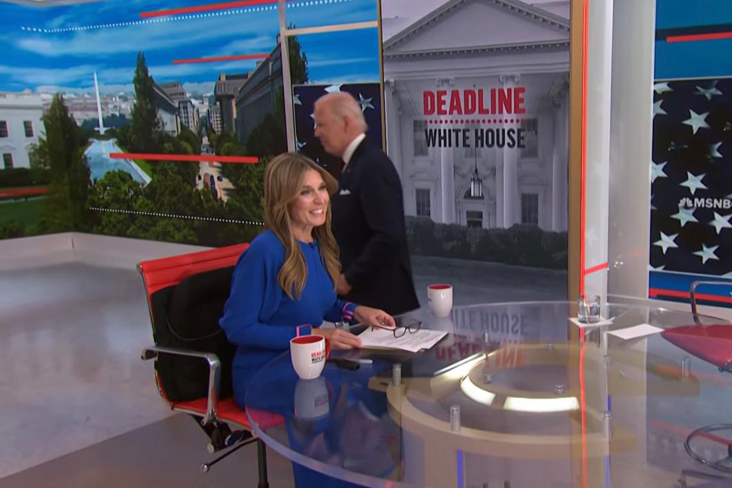 Watch the moment President Biden walks out during LIVE interview before host finishes talking