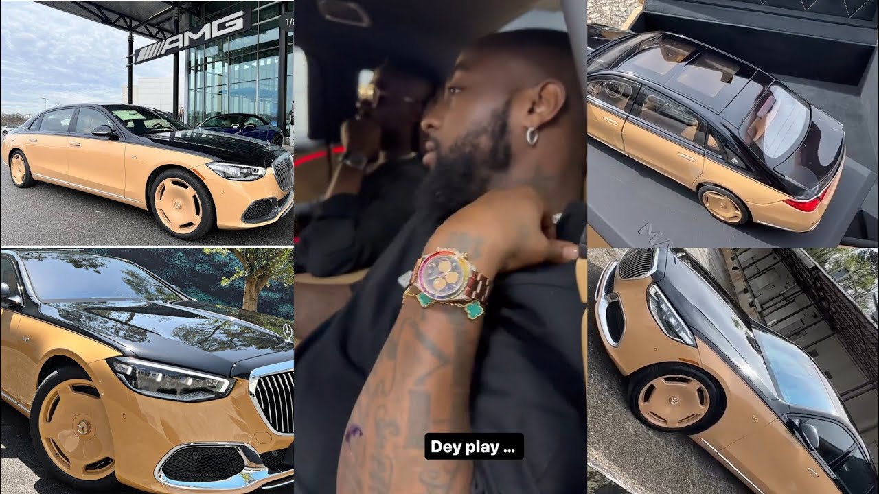 moment Davido visited P-Square mansion in his new Maybach