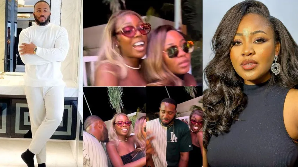 Fans rejoices as Kiddwaya and Erica reunite at a party (Video)