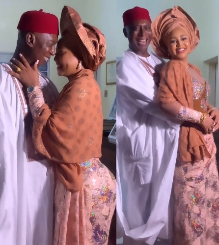 You made the right choice - Reactions as Regina Daniels shares video of herself and her husband, Ned Nwoko at a wedding