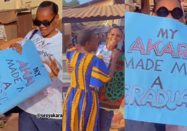Akara seller celebrates as she graduate from Of School through Akara business