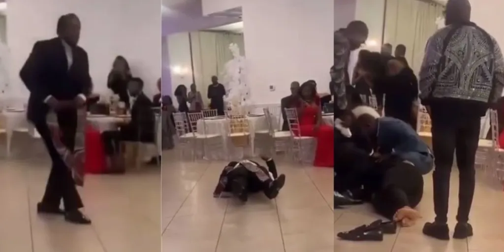 Confusion as man slumps and dies while dancing at his birthday party (Video)