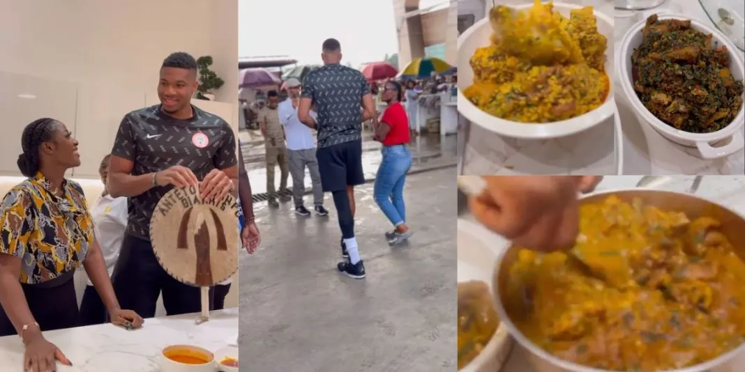 Hilda Baci hosts basketballer Giannis Antetokounmpo and his team, cooks for them (Video)