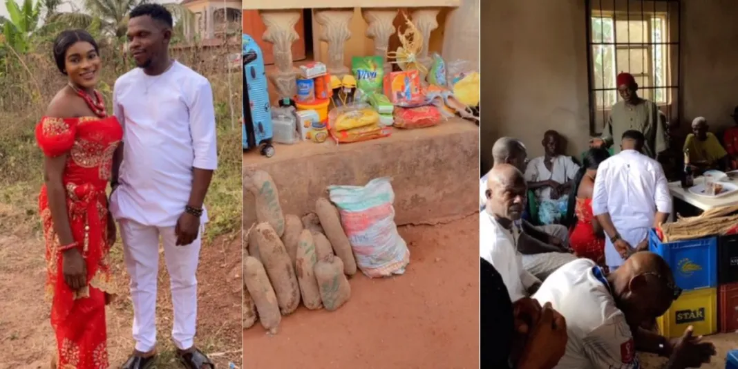 Man pays wife’s bride price to her family after 6 years of marriage (Video)