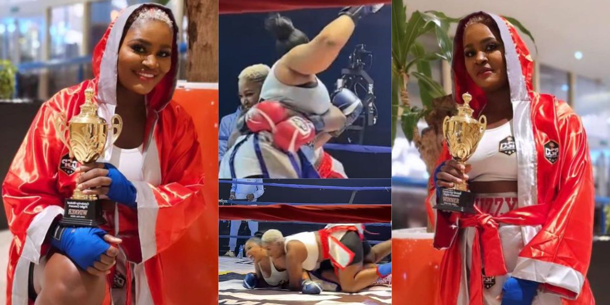 Actress Chizzy Alichi defeats Laide Bakare in boxing match