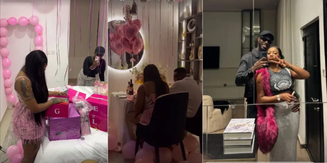 BBNaija Angel gets N2 million from fans, boxes of gifts, private dinner with Soma (Video)