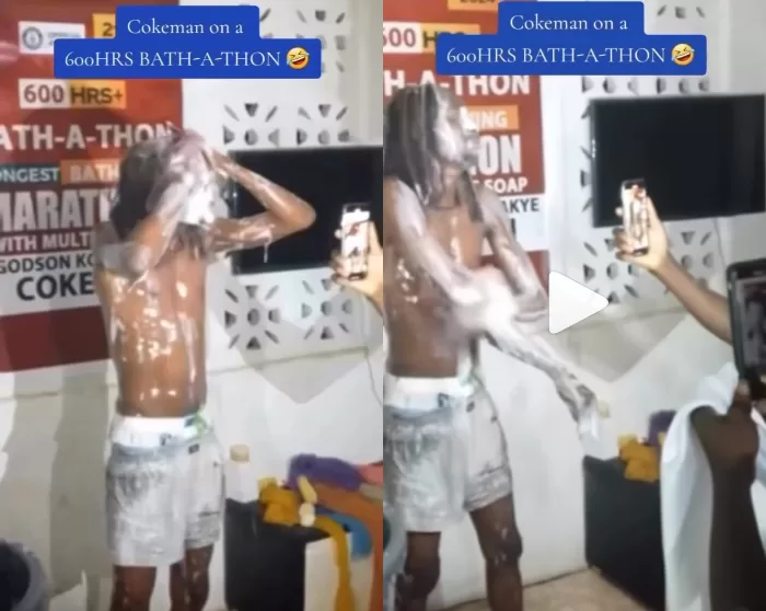Ghanaian man, Godson Kofi Boakye Cokeman sets to bath For 600 Hours (25 Days) nonstop to set Guinness World Record