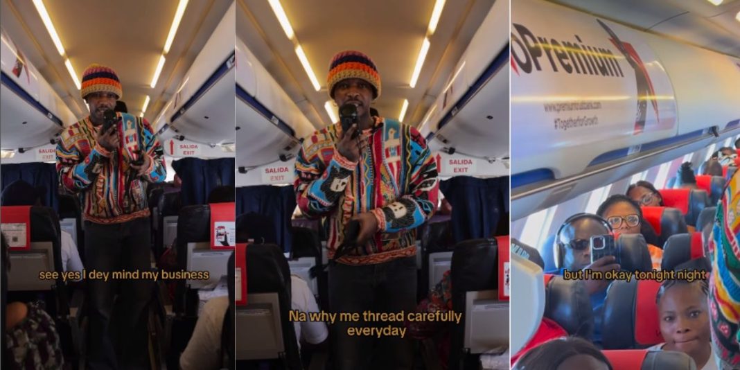 Magixx wows passengers on flight with live performance of his latest song ‘Okay’ (Video)