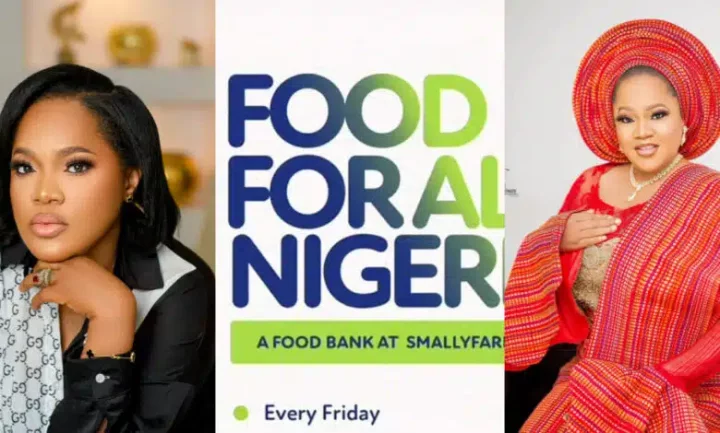 Toyin Abraham gets dragged as she unveils food bank for poor Nigerians