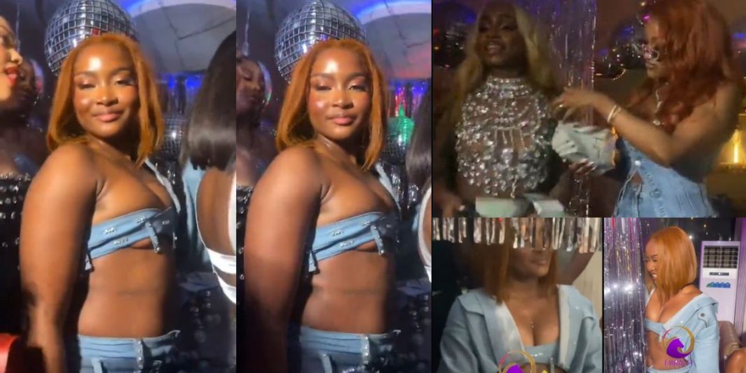 Ilebaye trends online following her recent outfit to Priscilla Ojo’s 23rd birthday party (Video)
