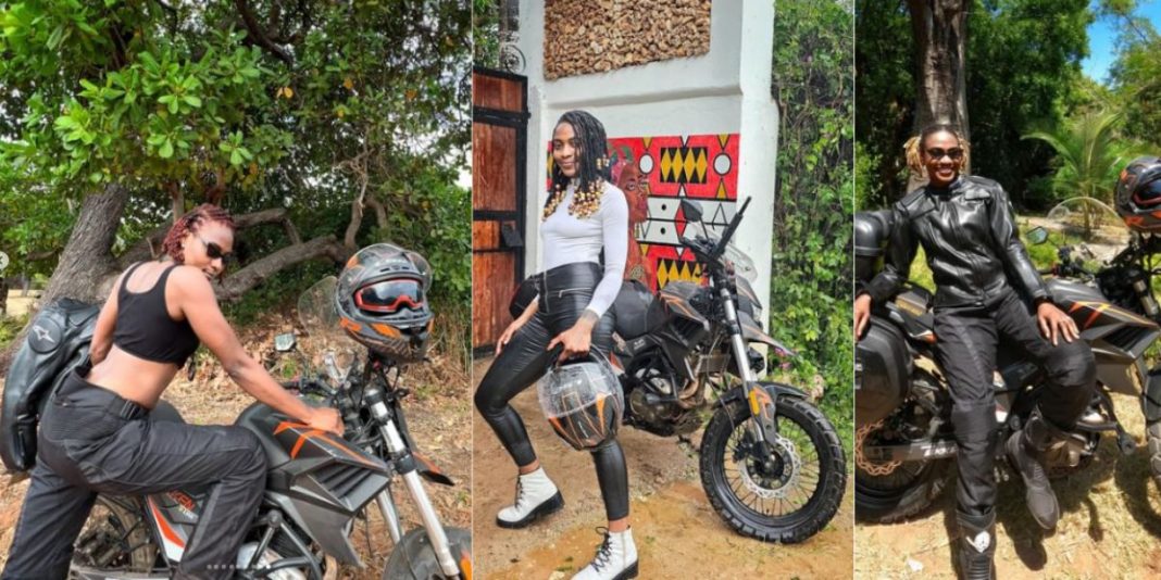 Nigerian singer, Ebaide Joy begins solo ride from Kenya to Lagos on motorcycle