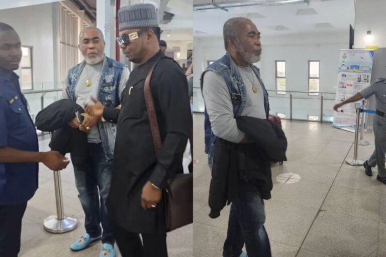Prayers pour in for Zack Orji as he jets out to UK for post-surgery evaluation (Photos)