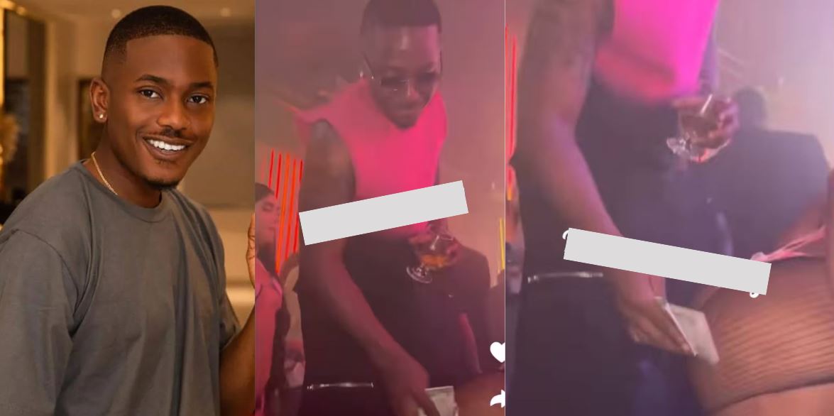 Video of Timini Egbuson slapping the backside of a stripper with some cash breaks the internet