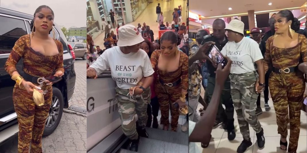 Bobrisky entrance at the Ikeja City Mall for “Ajakaju” meet and greet trends online (Video)