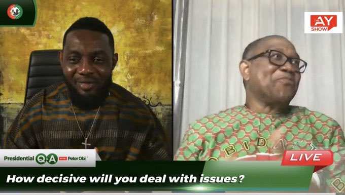 Comedian Ayo Makun reveals how the government dealt with him for supporting Peter Obi (Video)