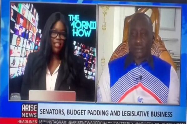 Drama as Senator Jarigbe walks out of live TV interview to avoid 2024 budget ‘wahala’ (Video)
