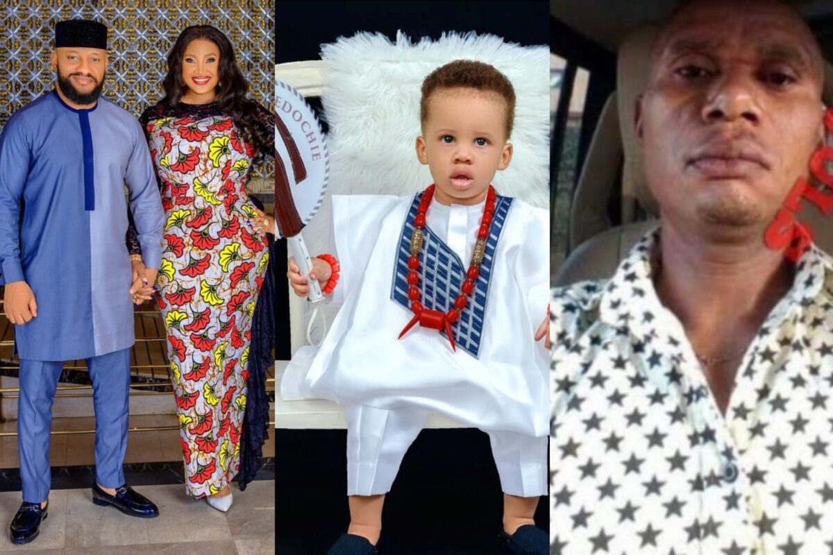 Fans call for DNA as Yul Edochie unveils second son with wife, Judy Austin