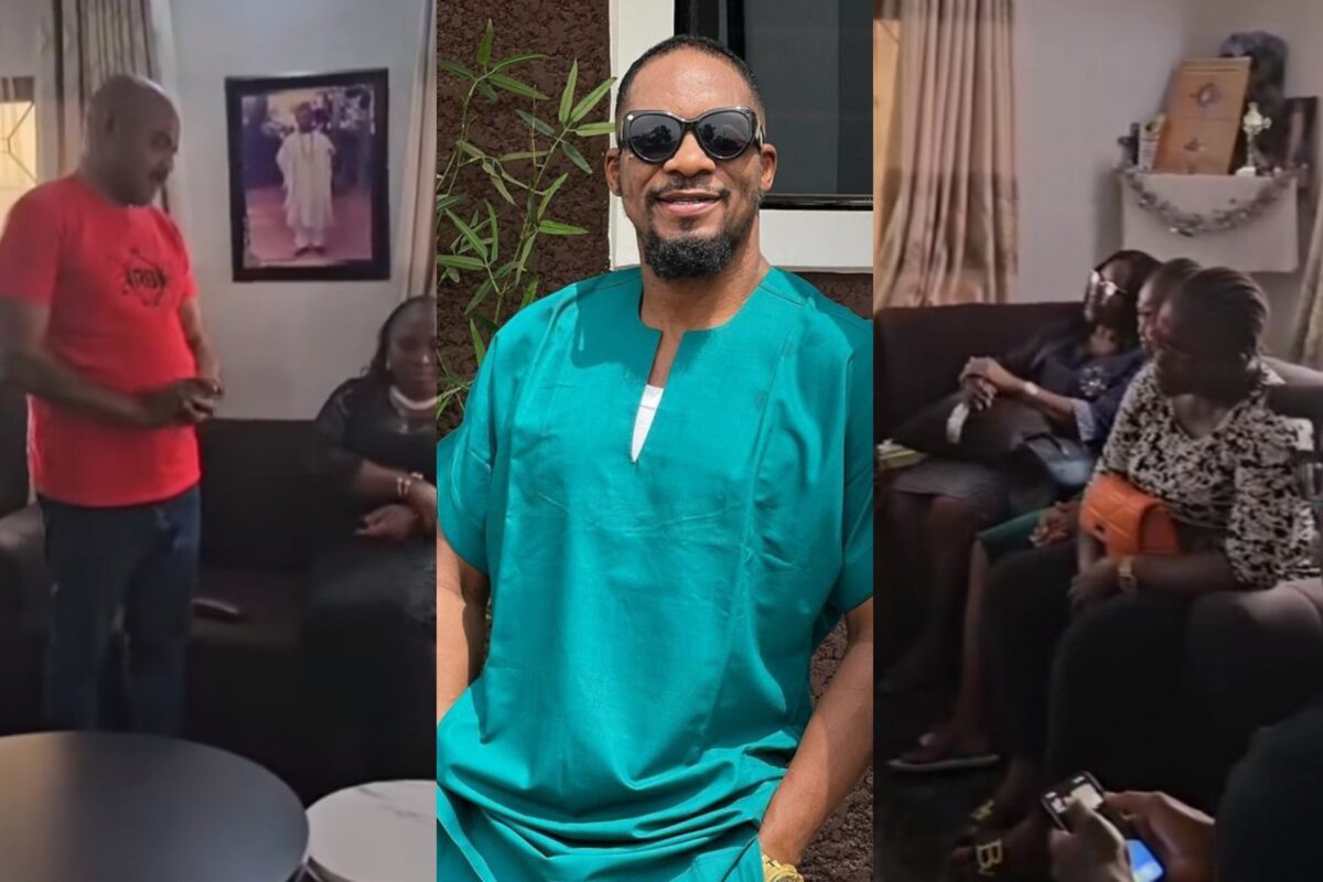 Mix reactions as AGN executives pay condolence visit to Junior Pope’s family (Video)