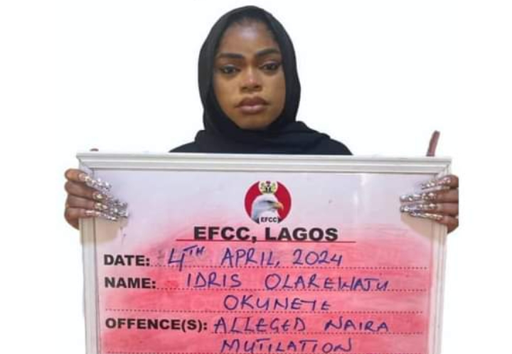Netizens react as EFCC releases mugshot of Bobrisky