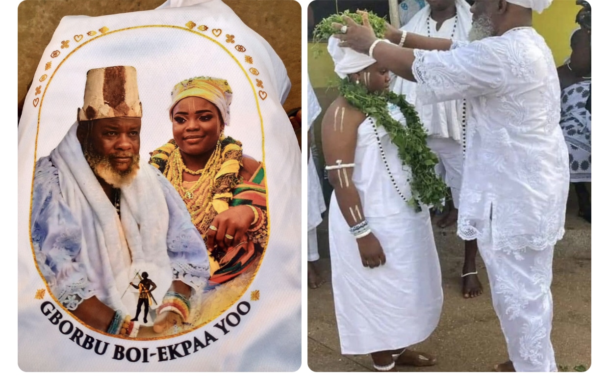 Outrage on social media as 63-year-old Ghanaian priest Nuumo Borketey Laweh marries 12-year-old girl (Photos)