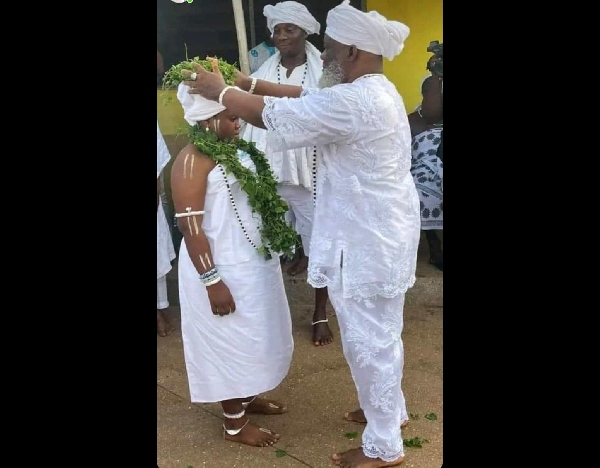 Outrage on social media as 63-year-old Ghanaian priest Nuumo Borketey Laweh marries 12-year-old girl (Photos)