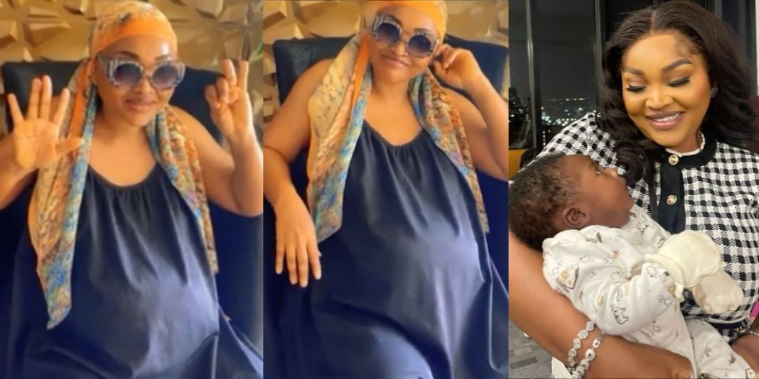 Reactions as actress Mercy Aigbe announces the arrival of a newborn baby boy (Photo)