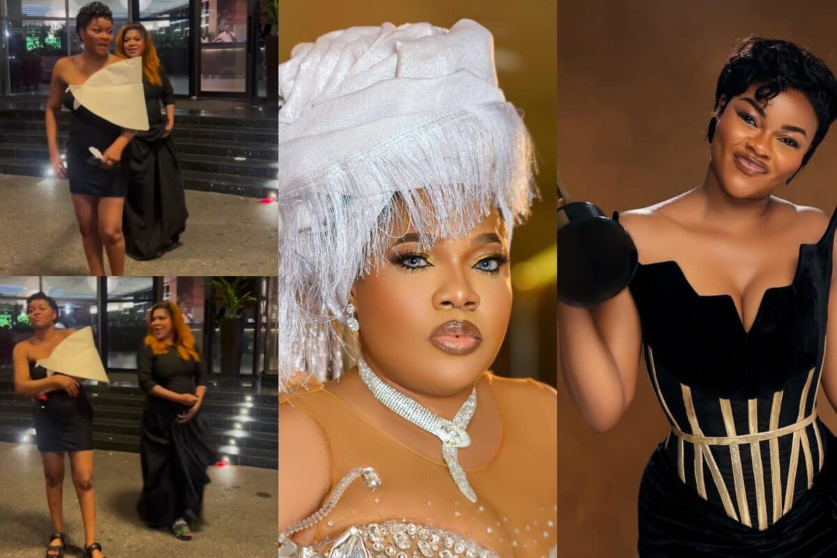 “Best Actress in Africa” – Toyin Abraham hails Kehinde Bankole as she serenades her following her AMVCA win (Video)